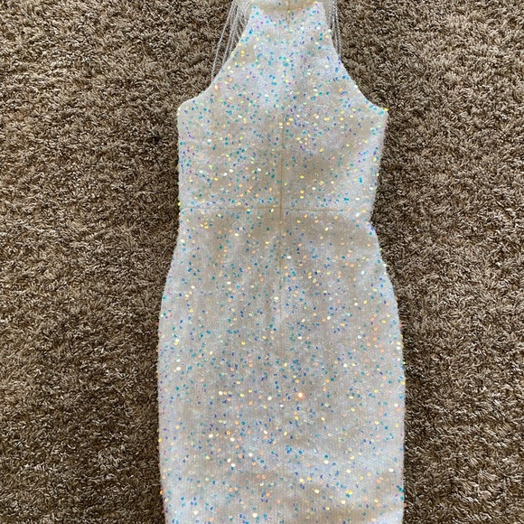 Maddie Leigh Homecoming / winter Christmas holiday formal dress w/sequins - Picture 7 of 10